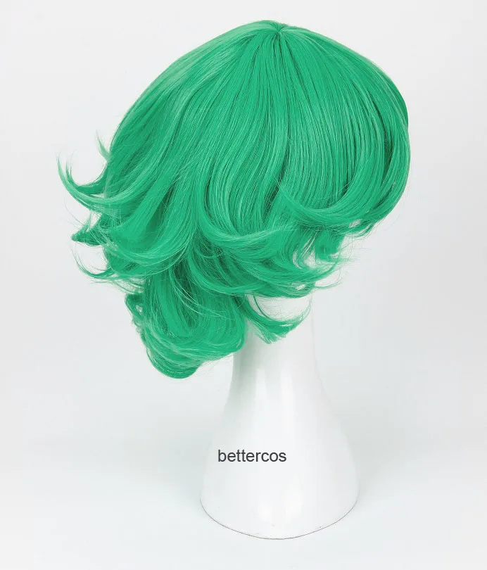 Парик для косплея One Punch Man Senritsu No Tatsumaki зеленые кудрявые термостойкие волосы из