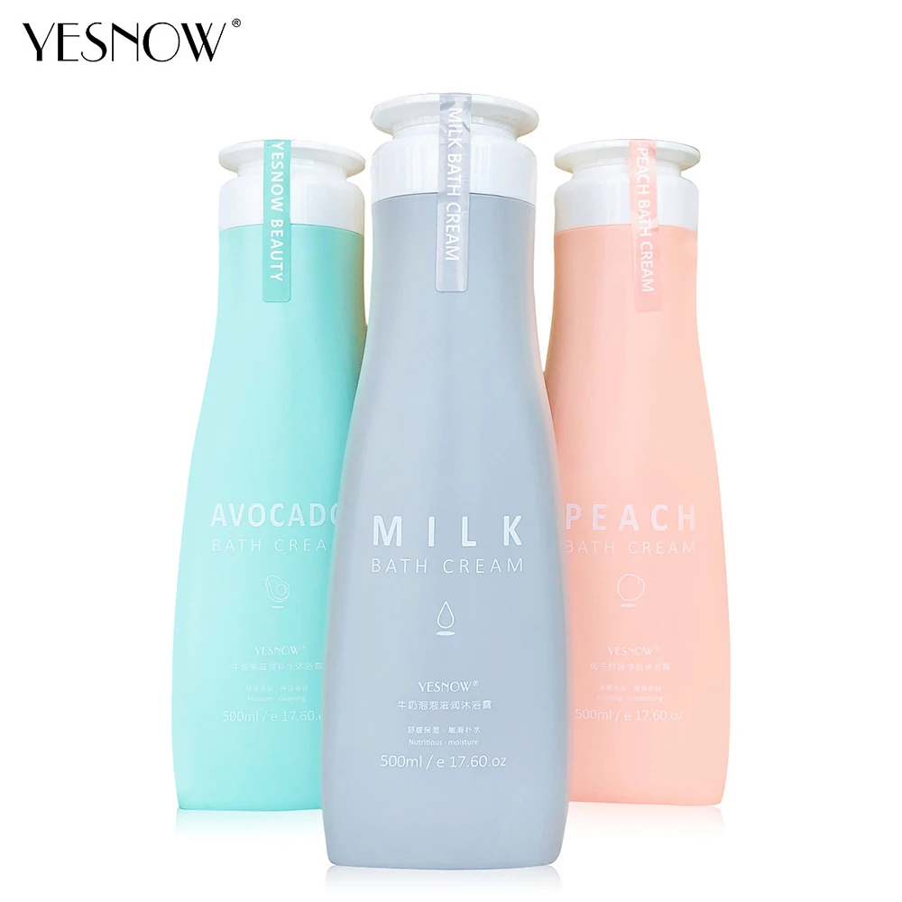 

500ML Milk Peach Avocado Deep Cleansing Shower Gel Moisturizing Soothing Long-lasting Fragrance Body Wash Skin Care Bath Lotion