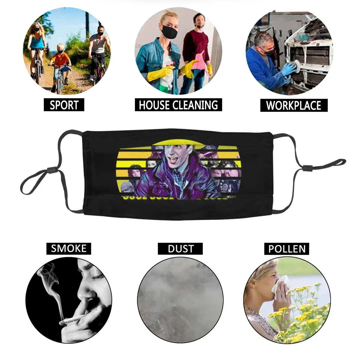 

Reusable Reusable Mouth Mask Brooklyn Nine-Nine Cool Cool Cool Cool 2020 New Anti Haze Dust