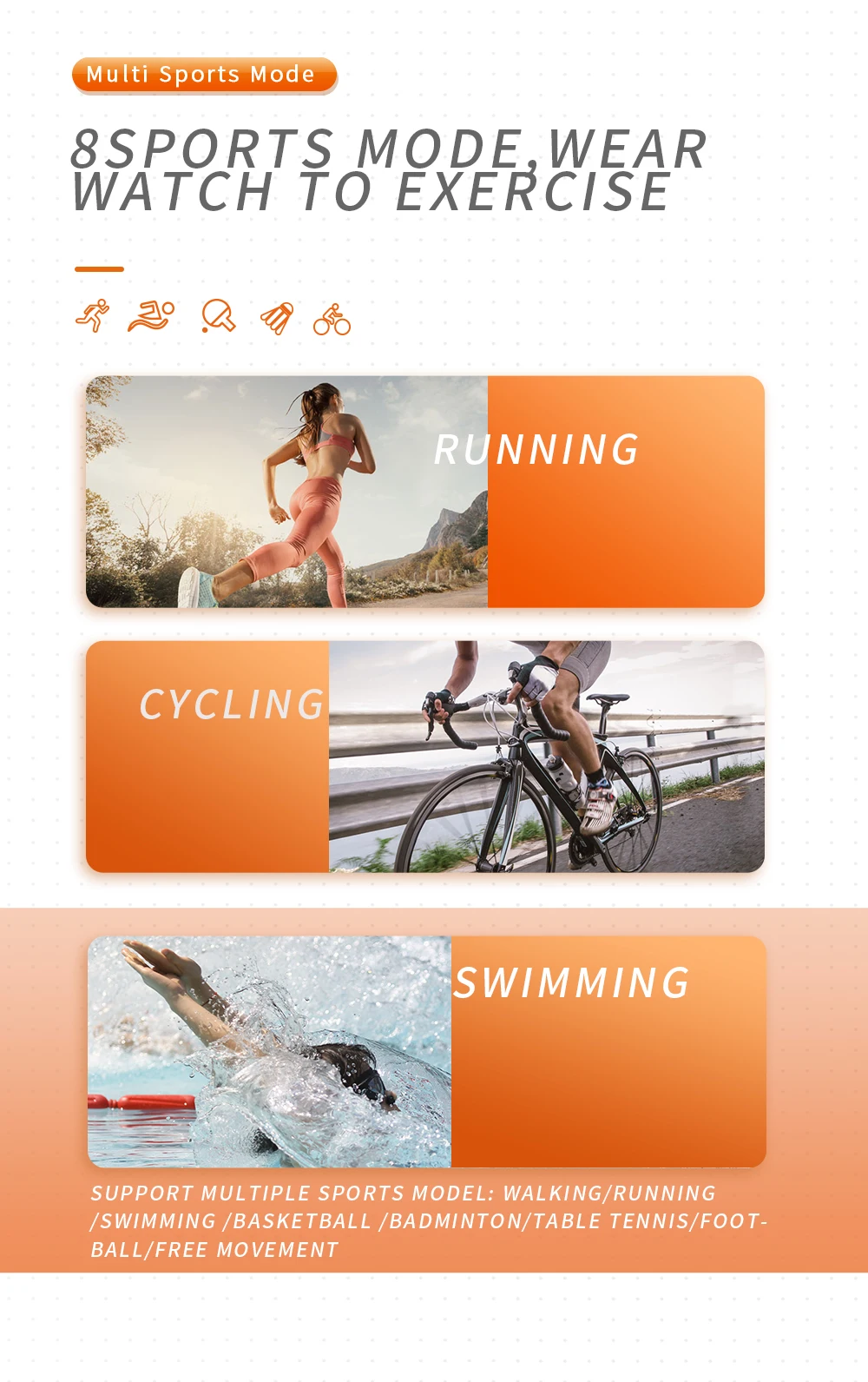 Cobrafly SN58 IP68 Водонепроницаемые Смарт-часы, пульсометр, кровяное давление, умные часы, спортивный фитнес-трекер для xiaomi huawei iphone