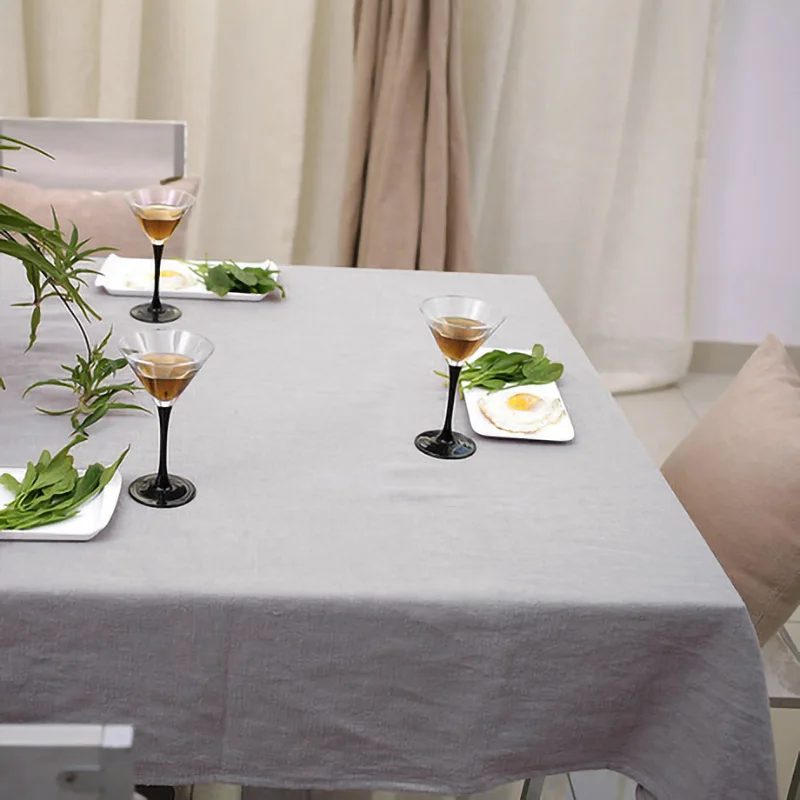 Вискоза льняные скатерти для стола натуральный Цвет покрытие домашней кухни