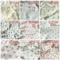 2mlot double gauze anime fabric cotton print baby infants clothes animal fruit flower bedding mask material sewing accessories