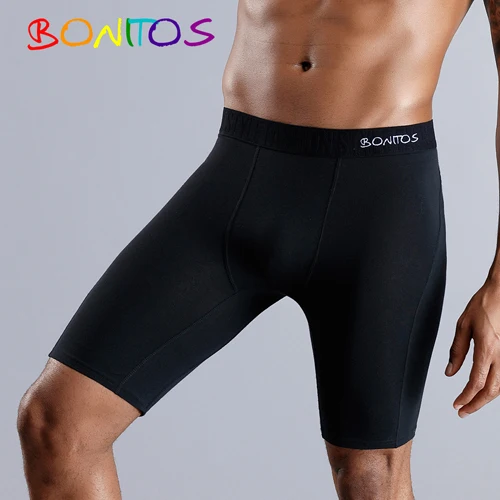 B7 Black BONITOS, Длинные боксеры, шорты, трусы, мужское нижнее белье, мужские боксеры, мужское нижнее белье, натуральный хлопок, удобные, мягкие, Топ бренд, высокое качество - Color: B7 Black