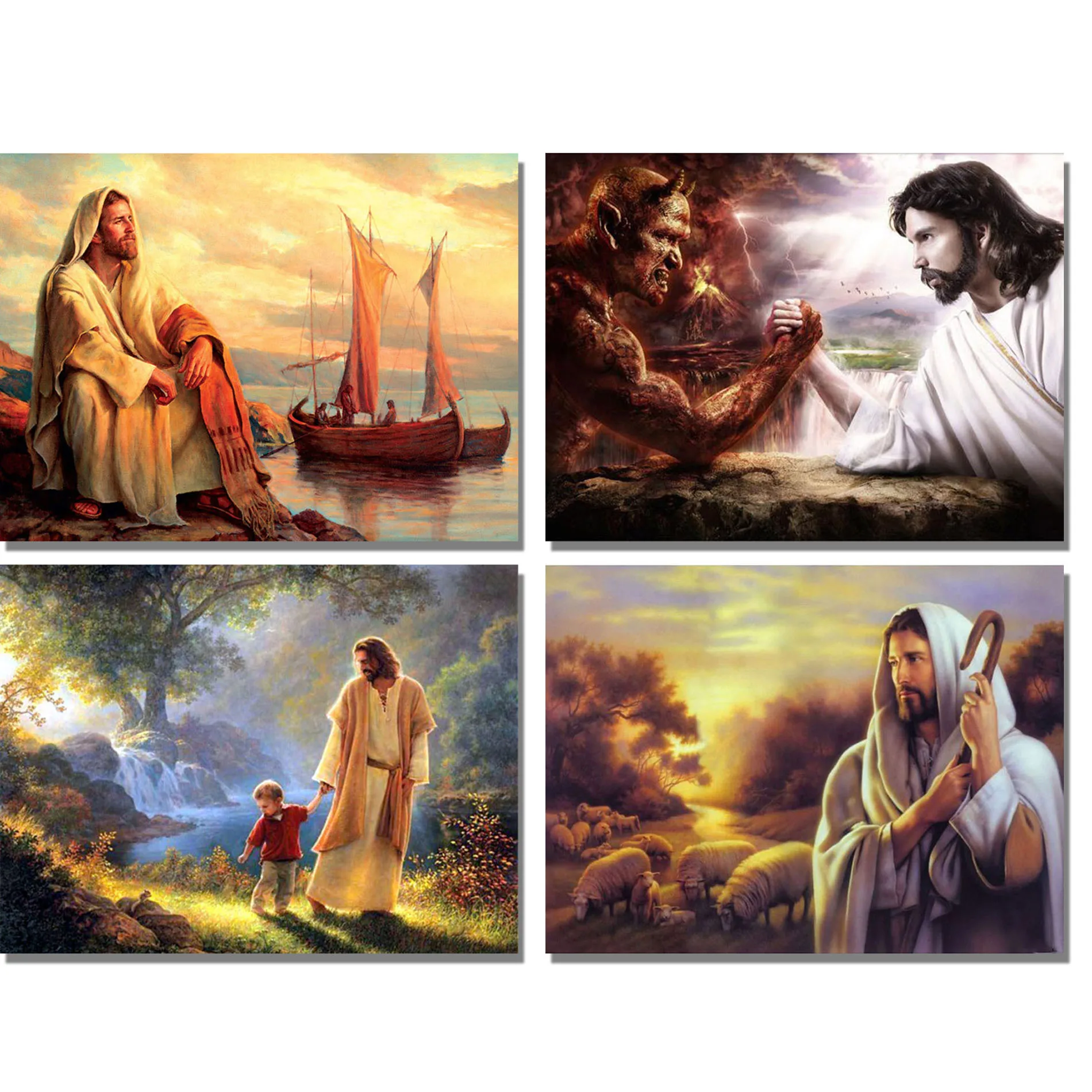 2021 алмазная живопись сделай сам икона Иисуса Христа полностью круглая Стразы