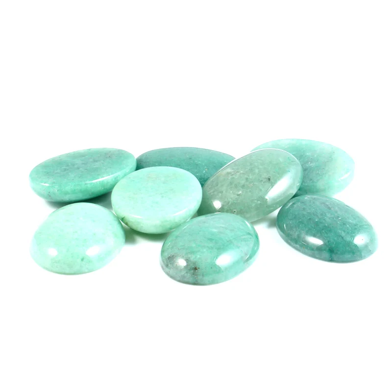 10 шт. овальные зеленые авантюрин украшения с плоским основанием кабошон амулеты