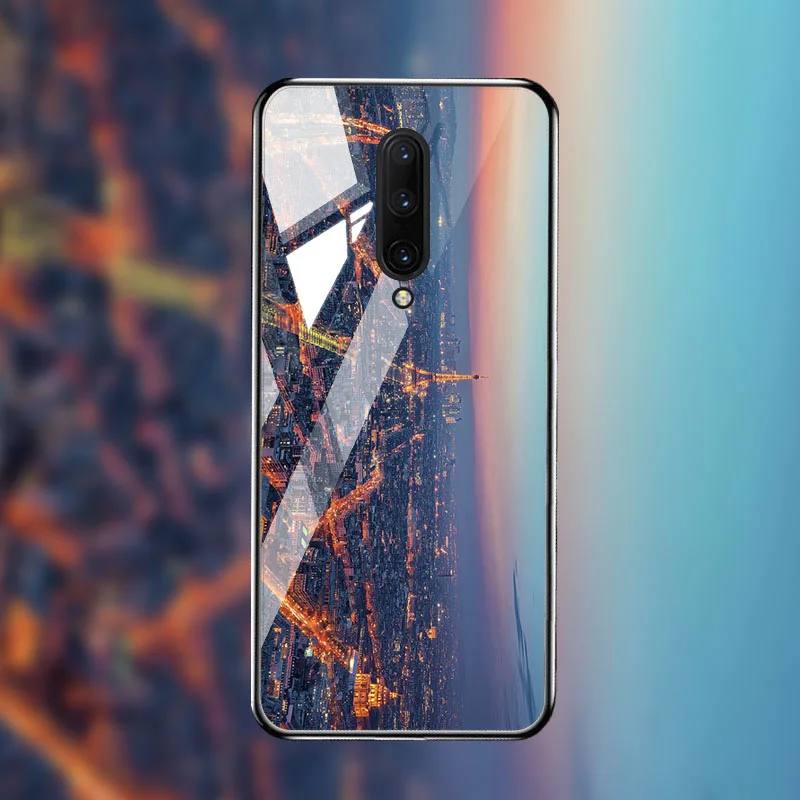 M051 Чехол из закаленного стекла для Oneplus 7T 7 Pro чехол s On для One plus 7T 7 Pro Чехол Coque Funda Bumper Coque для OnePlus 7 Pro - Цвет: M051