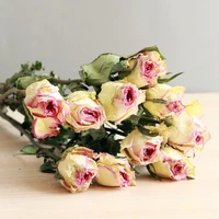 10pcslot single head rose natural dried flowers bouquets immortal real flowers dried flowers for wedding bouquet home room part