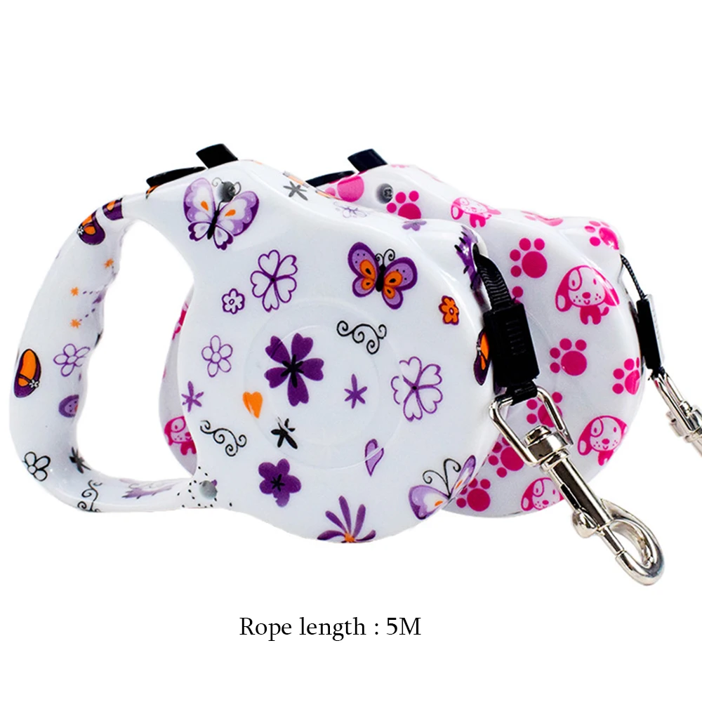 

Retractable Dog Leash 11 Colors Fashion Printed Puppy Dog Leash Pet Cat Traction Rope Leashes Tool For Small Medium Perros