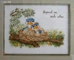 

T236 животное [птица] теплый и милый набор для пары с точной печатью крестиком