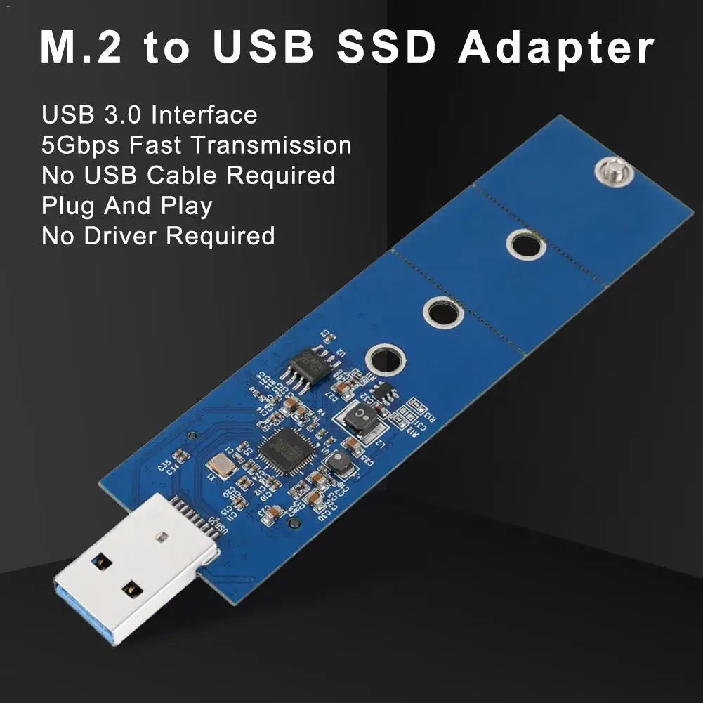 

M.2 To USB Adapter B Key M.2 SSD Adapter USB 3.0,Plug And Play USB To M2 SSD Drive Adapter NGFF Converter