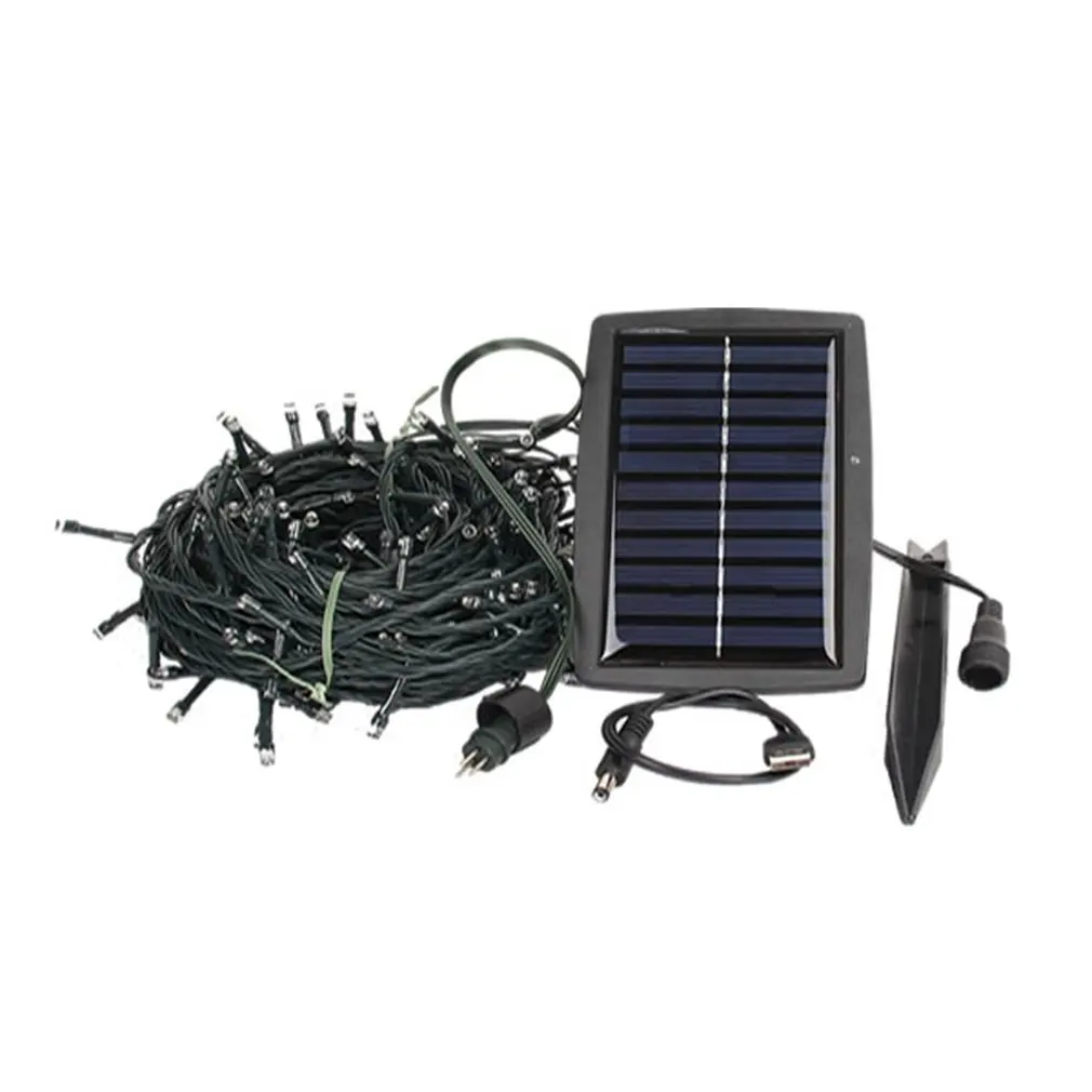 

Сказочные огни на солнечной батарее, садовые рождественские праздничные уличные и комнатные светильники, 500 светодиодов