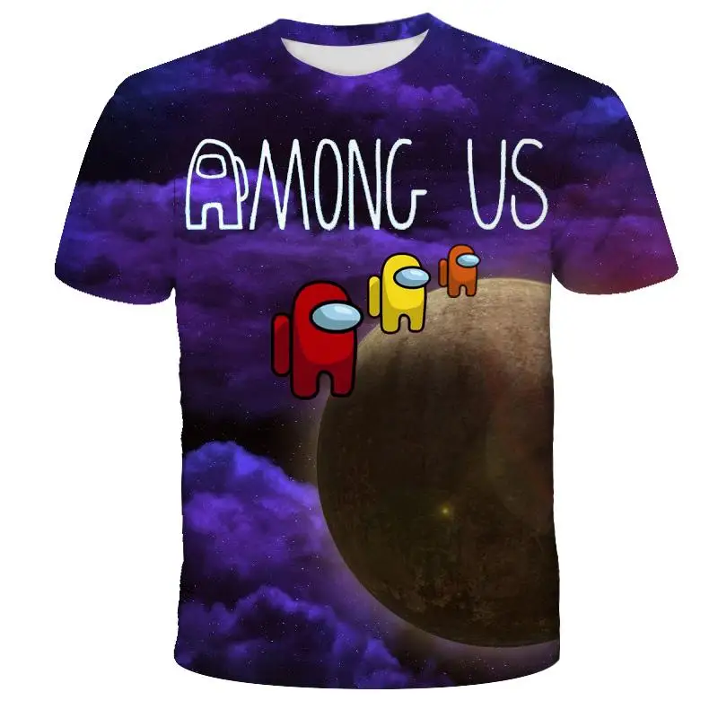 

Kids New Game Among Us Cartoon Print T Shirt Summer Boys Girls Short Sleeve Print Children Tops Tees Hip Hop Streetwear Clothes