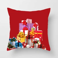 2020 red new style christmas pillow cover new short plush printed christmas series printed pillowcase pillow cover