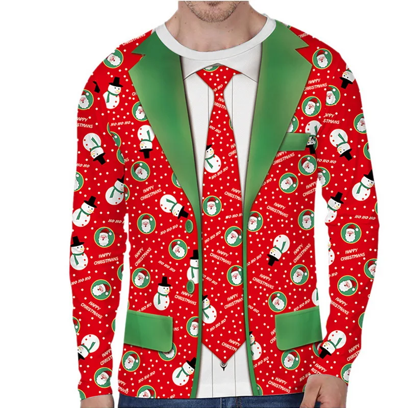 CALOFE Christmas Hoodie 5 Stylish Unisex Men Fall 2019 Santa Xmas Jumper Pullover Novelty Sexy RED Retro Male Warm Top |