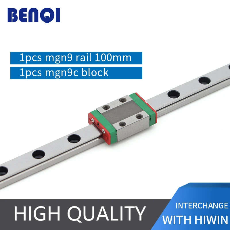 

Линейная направляющая shanghai BENQI MGN9 L100 мм + линейный блок MGN9C