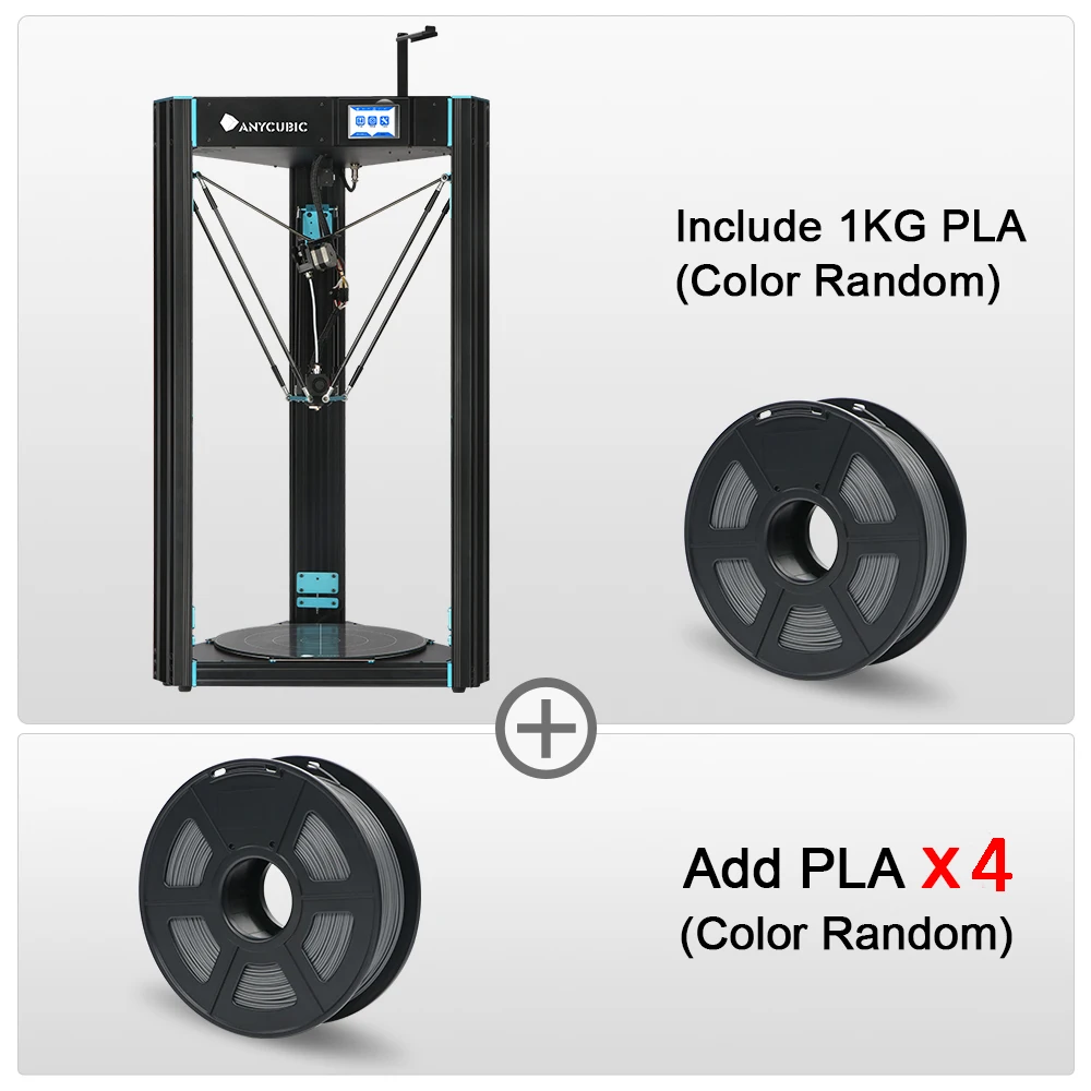 Predator add 4KG ANYCUBIC Predator 3d принтер размера плюс 370*370*455 мм предварительно собранный ultracase Pro 3d Принтер Комплект impresora 3d impressora 3D - Цвет: Predator add 4KG