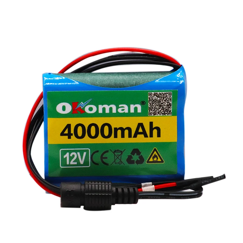 Высококачественная Защитная плата перезаряжаемая батарея 12 В 4000 мАч 18650