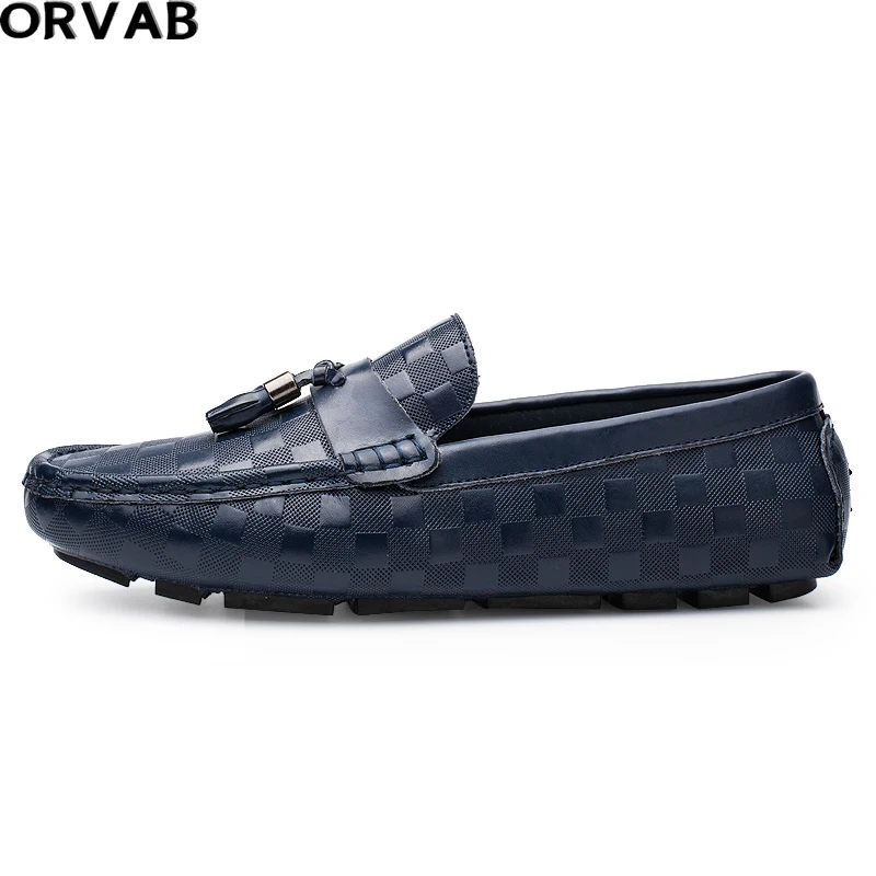 

Mens Loafers Shoes Luxury Split Leather Breathable Mens Shoes Casual Slip-on Falt Designer Shoes Men Lightweight Driving Shoes