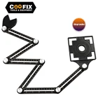 Регулируемый инструмент COOFIX для распознавания отверстий в плитке, измерительная линейка с фиксированным углом для кирпичной кладки, универсальный угловой шаблон 4612 слайдовСГИБОВ