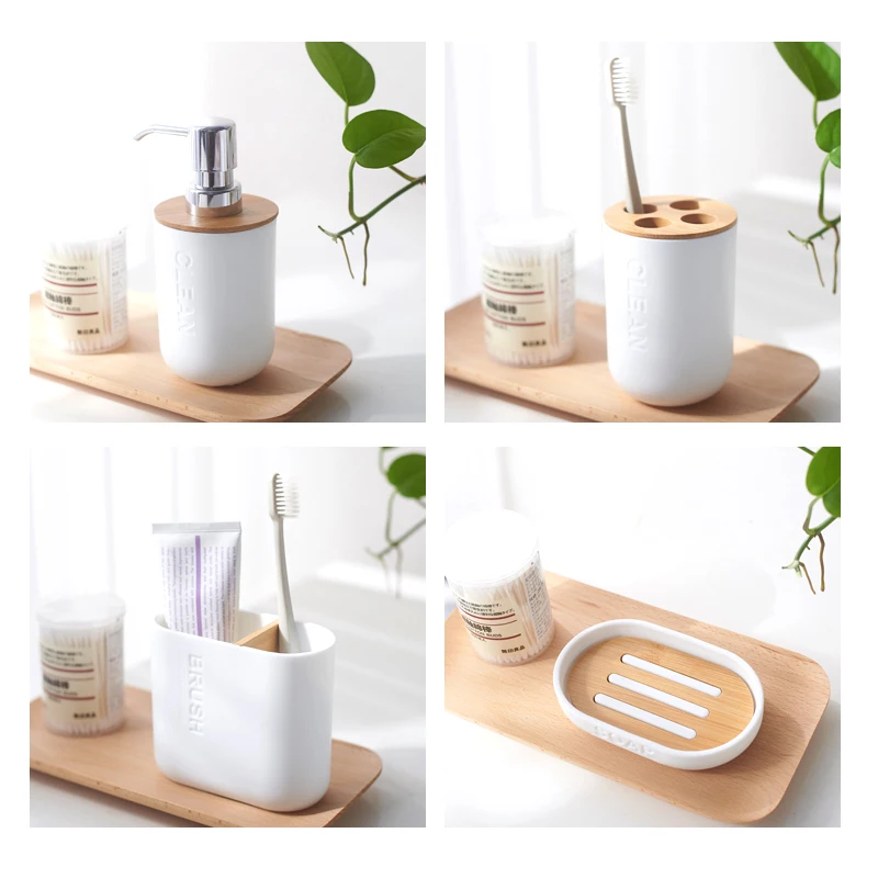 

Bamboo Toothbrush Holder Toothpaste Holder Tooth Mug Cup Soap Dispenser Soap Holder Soap Dish Bathroom Accessories