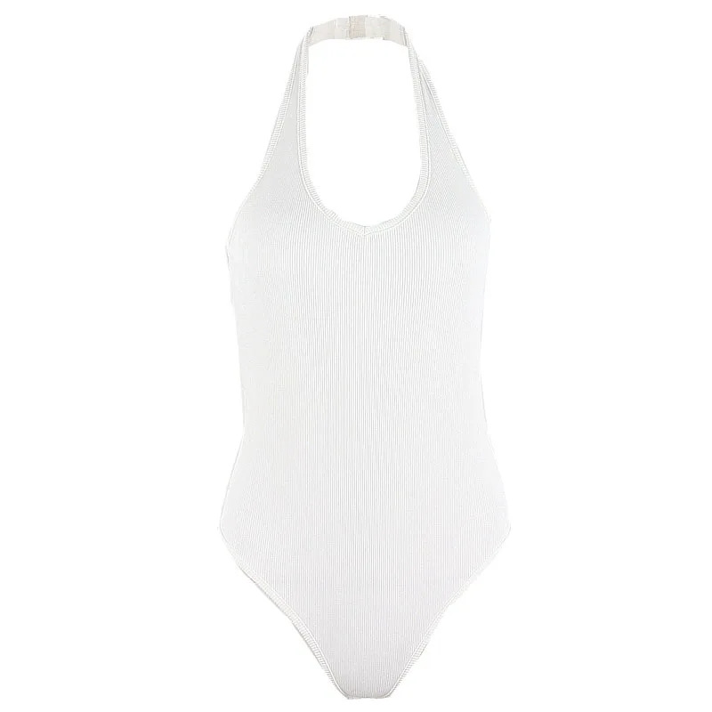 

New O Neck Sleeveless Sexy Bodysuit Women White Off Shoulder Body Top Streetwear Bodysuits Suit Clothes Para Catsuit Clothing