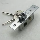 Невидимыйврезной замок, замок с крюком для выдвижных ворот, корпус замка из сплава, для стеклянной двери с рамкой, прочный, долговечный, фурнитура для дверей