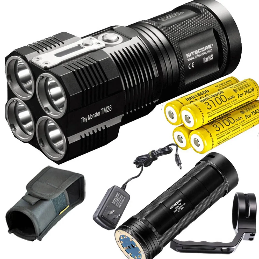 IMR3100 NHM10 NBP68 NITECORE TM28 перезаряжаемый Fashlight 4* CREE XHP35 HI Светодиодный Прожектор Макс 6000 люмен 8 режимов работы луч бросок 655 метр фонарь - Испускаемый цвет: IMR3100 NHM10 NBP68
