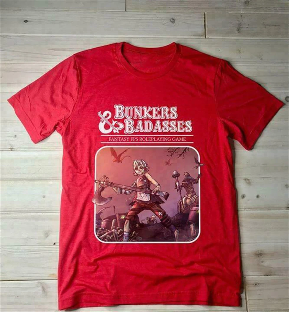 Футболка Bunkers & Badasses футболка Tiny Tina Assault Dragons Keep borderland 2 Подростковый поп топ