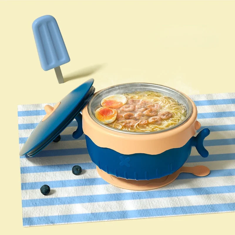 

Детская миска из нержавеющей стали, набор ложек, детская посуда с мультяшным принтом, Детская миска для еды без бисфенола А, Новое поступлен...