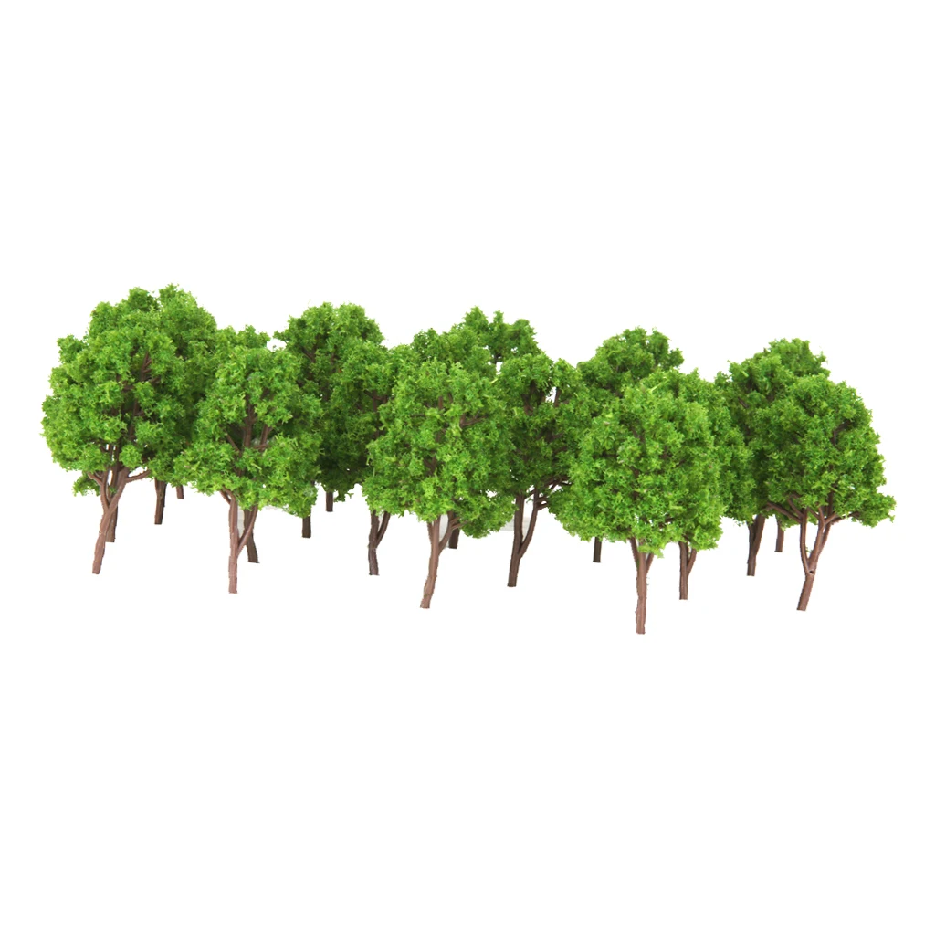 Lots 20 Plastic 1/160 N Scale Tree Model for Parking Building Railway Accs | Kits
