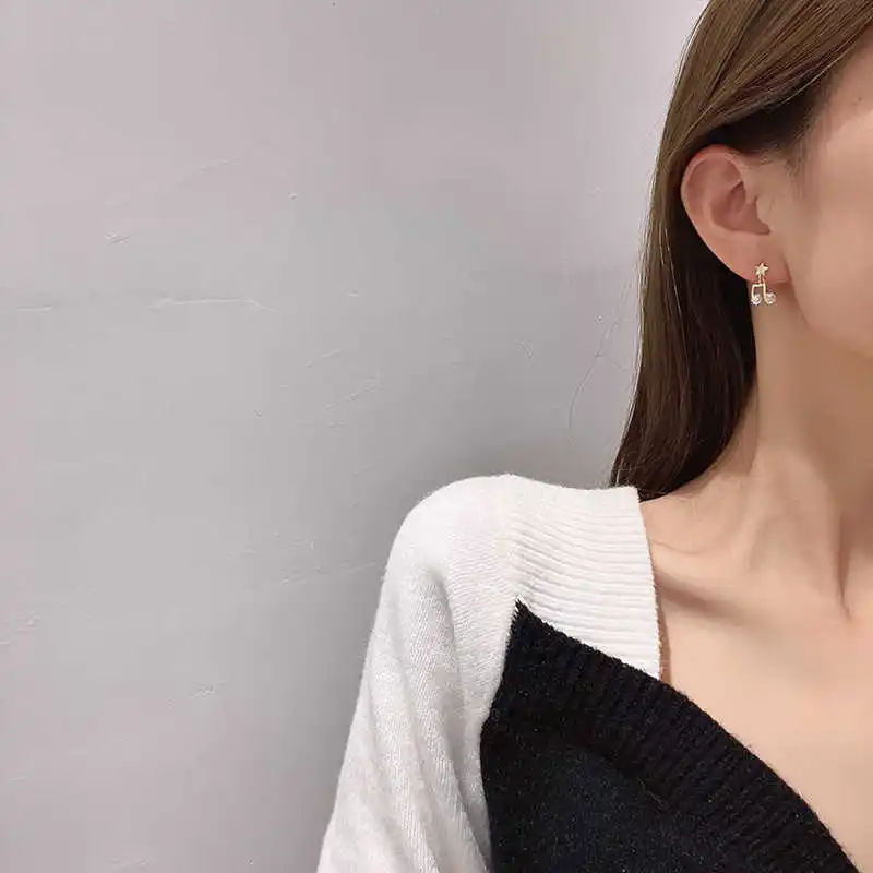 

Silver Asymmetric 2021 Cute/romantic Limited Earrings for Women Girls Luxurious Wedding