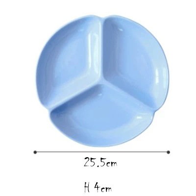 plate-10 inch blue Японский разделенный поднос разделенная тарелка для завтрака для обеда ужина Heatable керамическая тарелка для домашнего отеля ресторана шуол - Цвет: plate-10 inch blue