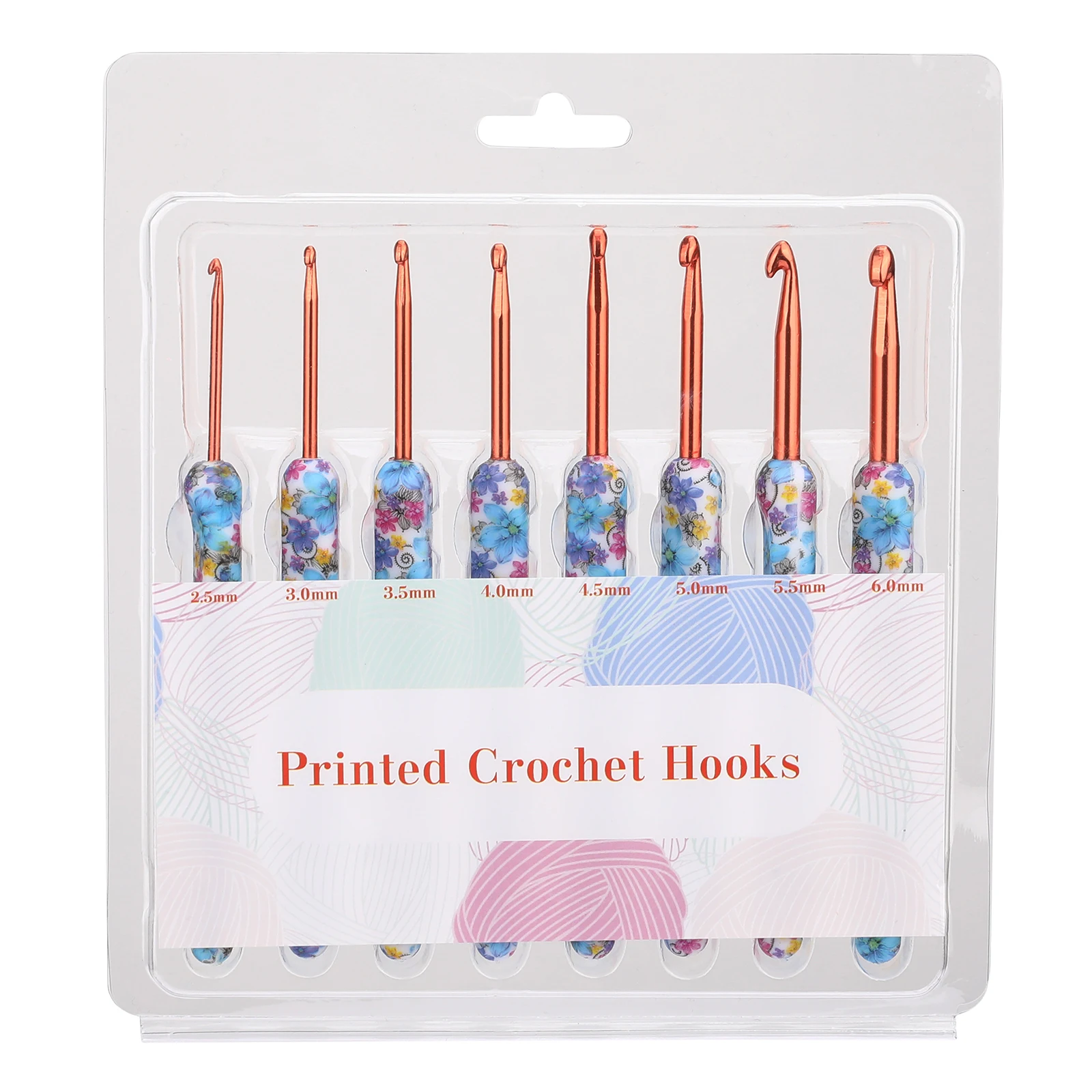 New Aluminum Crochet Hooks Blue Color Knitting Needles Flower 2.5-6.0MM Ergonomic Croche Set Sewing Accessories 2021 |