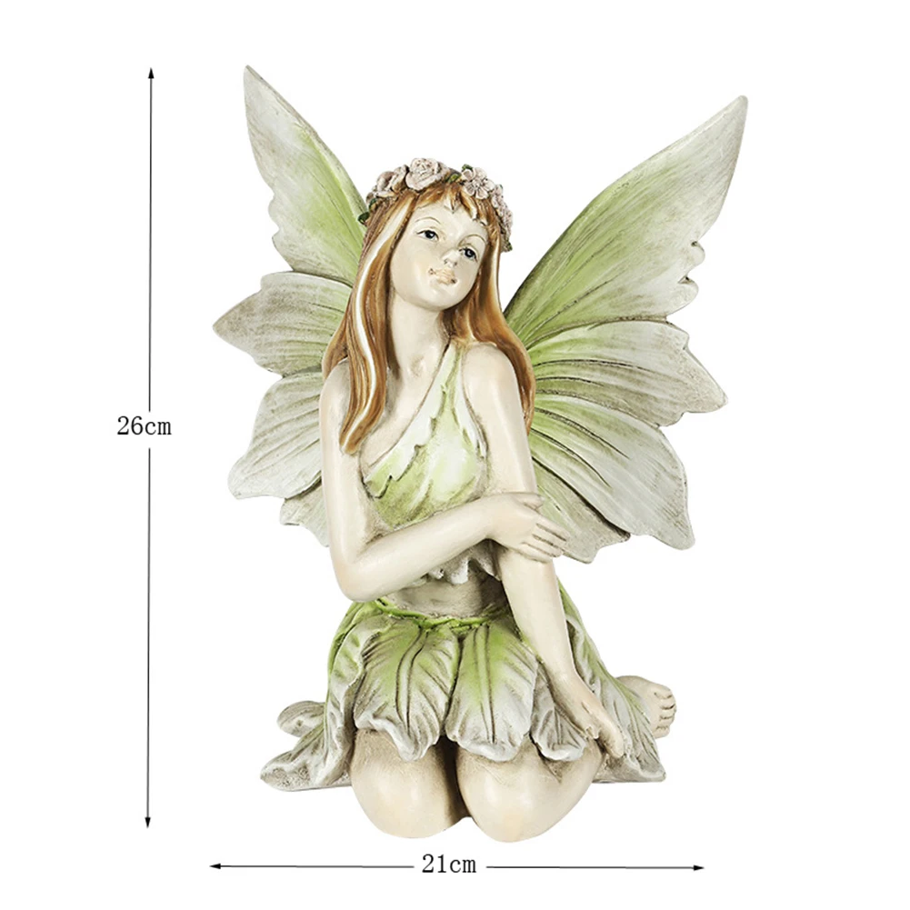 

Resin Fairy Statue Girl Landscape Figurine for Gift Exterior Outdoor Villa Yard Accessory Fairy Garden Decoration Crafts Ornamen