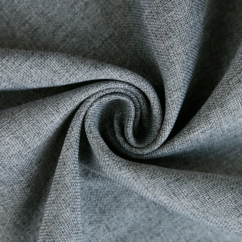 Light gray Льняные затемненные шторы для гостиной, спальни, одноцветные современные шторы для кухни, занавески на окна, Индивидуальный размер - Цвет: Light gray