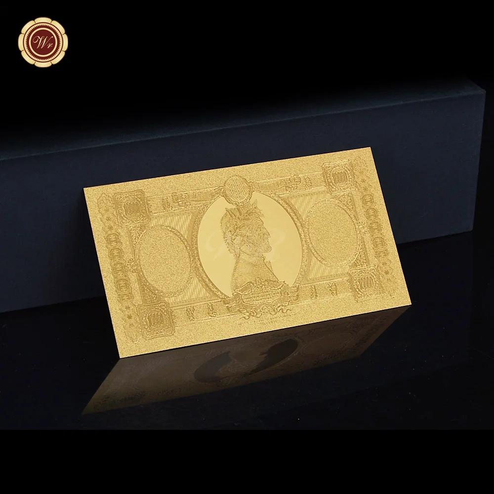 WR поддельные деньги 10000 лир Италия купюры Золотая фольга банкноты Опора
