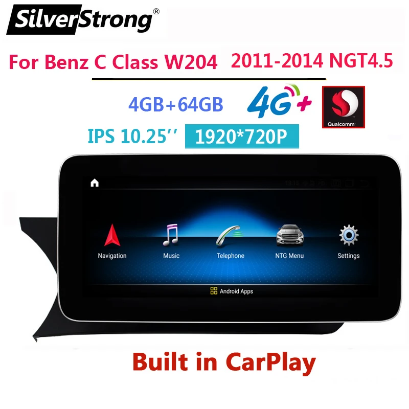 

10.25" Android Car Radio GPS For Mercedes Benz C Class W204 S204 2011-2014 NTG 4.5 Car GPS Navigation Multimedia Player