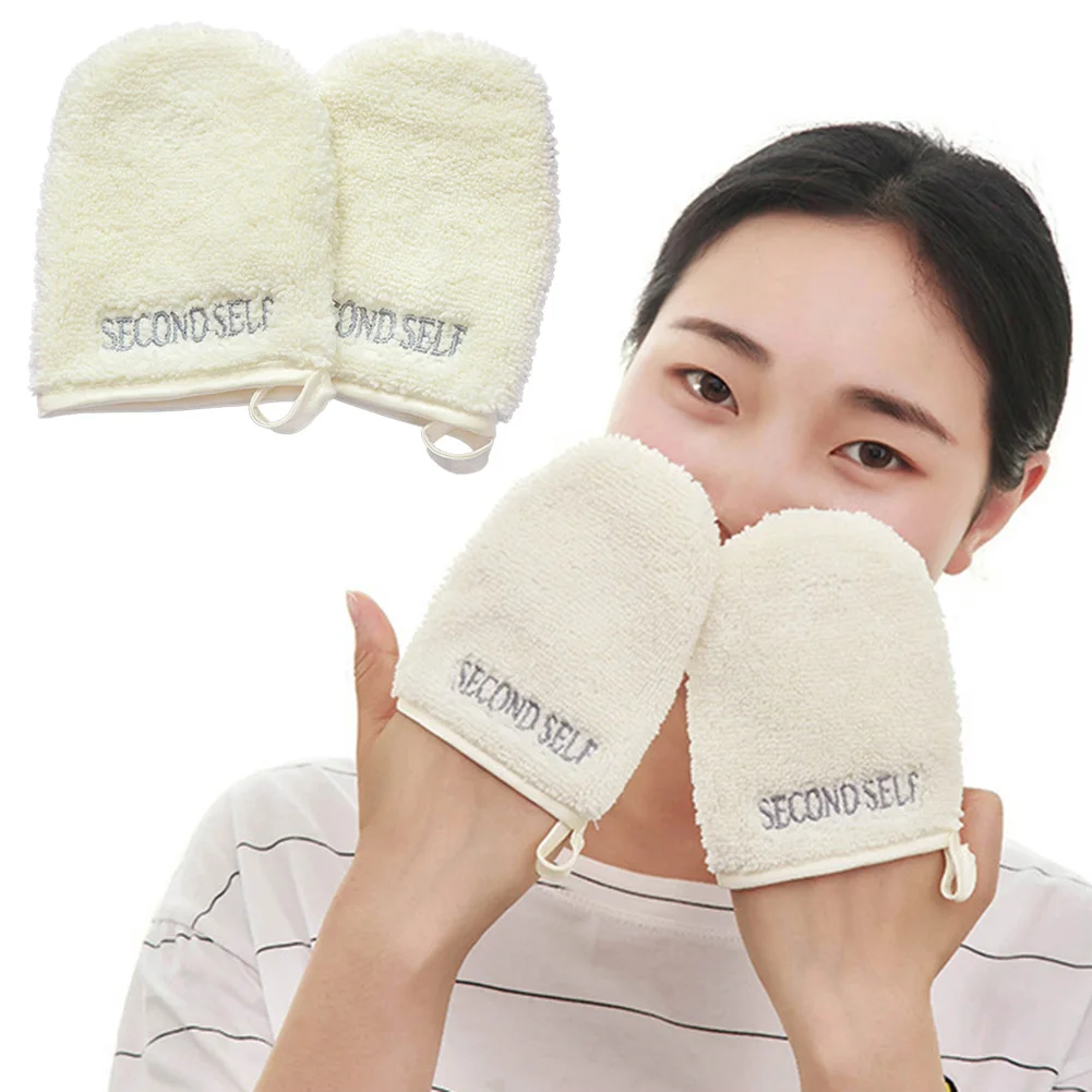 

2pcs Makeup Remover Pads Makeup Remover Glove Cosmetics Reusable Face Towel Washable Deep Cleaning Skin Care Tools