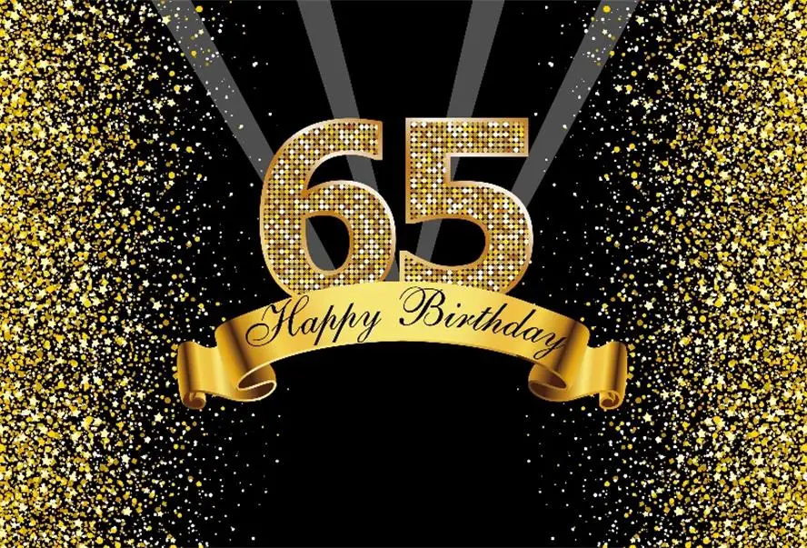 NSW-65 Счастливый 30th 40th 50th 60th День Рождения Вечеринка Золотой горошек праздник плакат ПОРТРЕТНАЯ ФОТОГРАФИЯ фоновая фотосъемка - Цвет: NSW-65