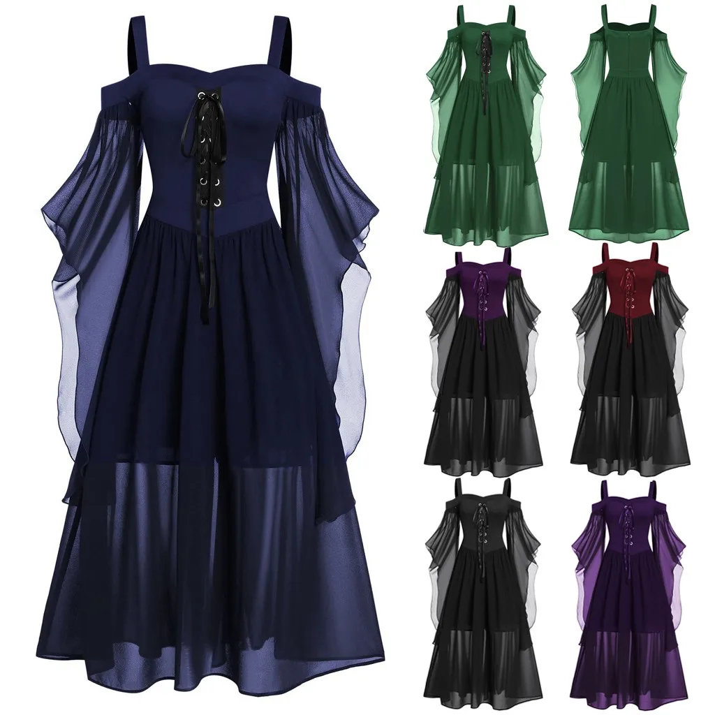 Женский винтажный костюм для косплея платье большого размера с