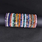 8 мм тигровый глаз лазурит Sunstone, аметист, лабрадорит, бусины для мужчин и женщин, мужской браслет, эластичный браслет для женщин и мужчин, ювелирные изделия, бижутерия в подарок