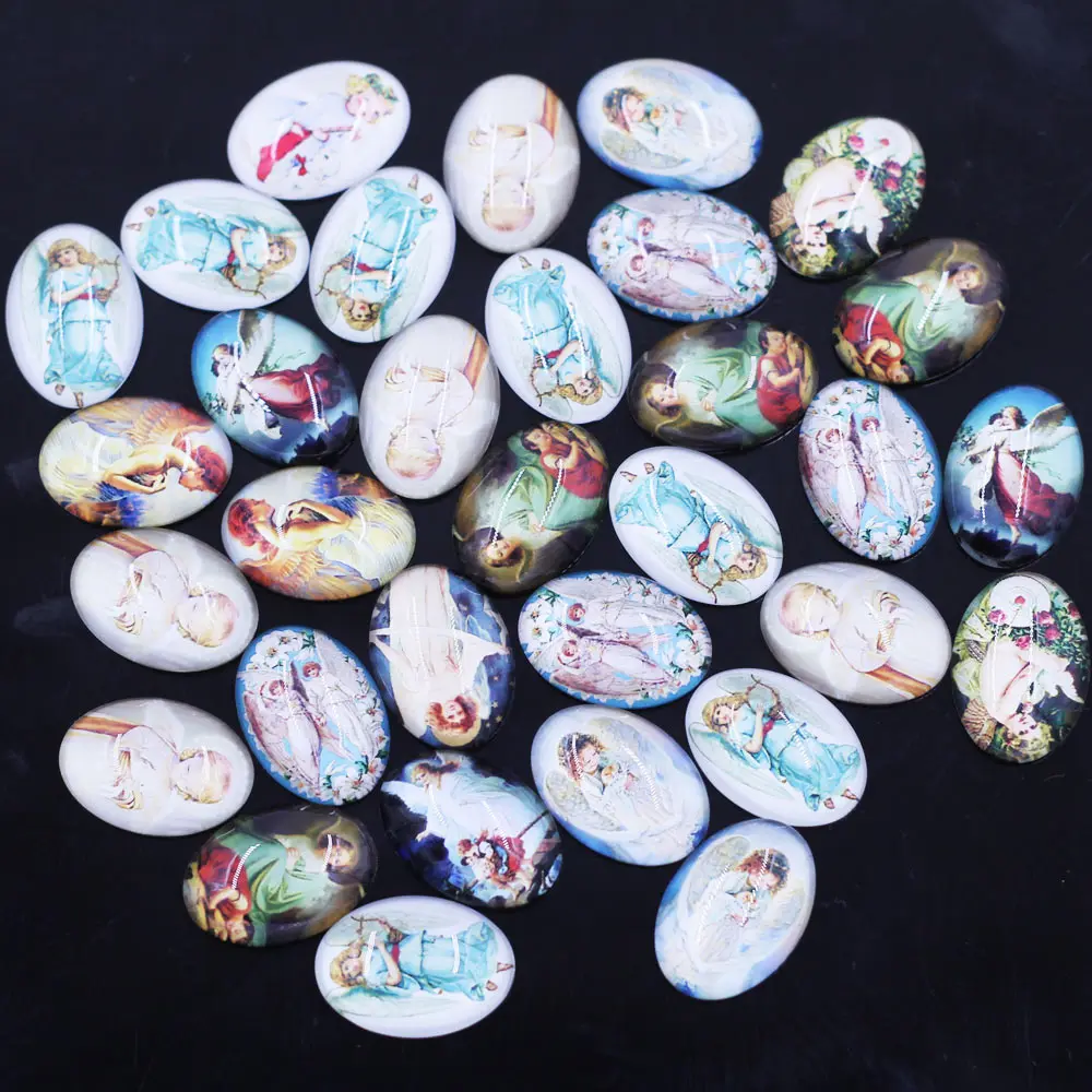 

Cameos, кабошоны, украшения, фотообои с рисунком ангела, искусственное стекло, скрапбукинг, изготовление 40x30 мм, 10 шт.