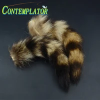 hot 2pcs american raccoon tail for dubbing hair wings antennaes versatile fly tying materials stiff fiber for hookstube flies