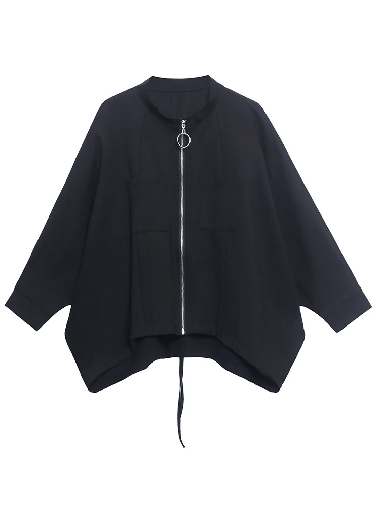 

SuperAen 2021 New Spring Autumn Solid All Match Fashion Retro Batwing Sleeve Top Jackets for Women