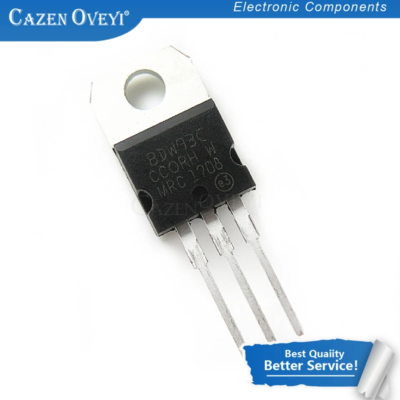 10pcs/lot BDW93C BDW93 TRANSISTOR NPN 100V 12A TO 220 In Stock|Интегральные схемы| |