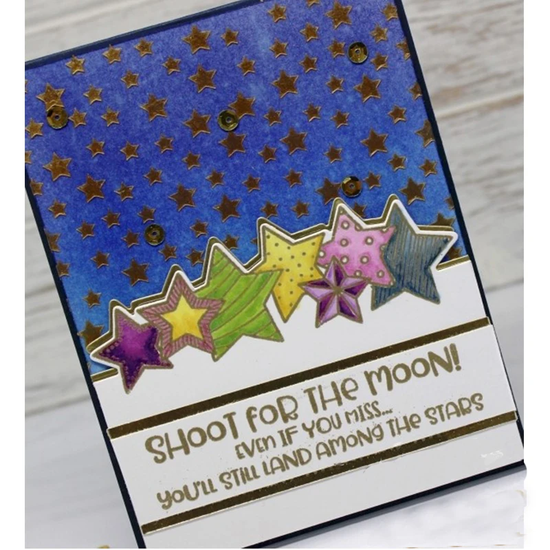 

Strips Starry Background Stencils for DIY Scrapbooking Decorative Embossing DIY Paper Card Craft Plastic Templates Drawing Sheet