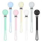 Chenkai 5 шт., силиконовая плетеная соска, стандартная цепочка без бисфенола А, сделай сам, детская разноцветная соска для кормления, сенсорные ювелирные игрушки