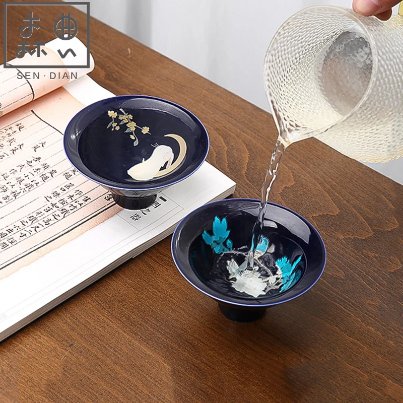 SENDIAN изысканные керамические чайные чашки меняют цвет при нагреве бутиковые