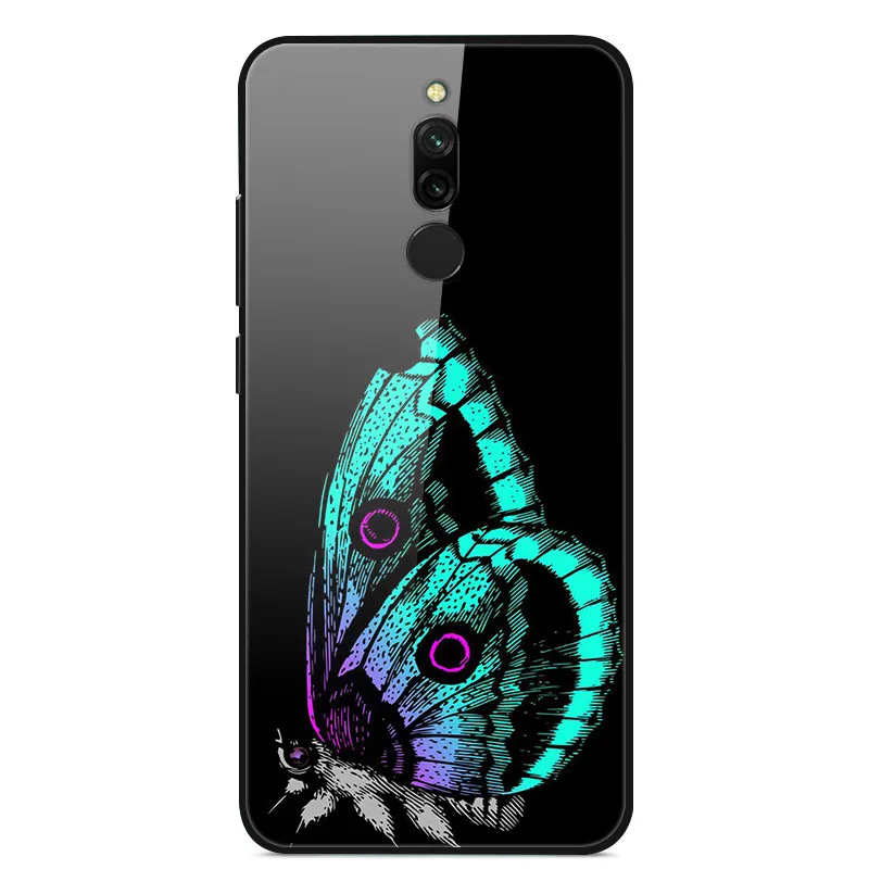 Для Xiaomi Redmi 6A чехол с жестким стеклом чехол s для Xiaomi Redmi 6A 6 A чехол из закаленного стекла для Xiaomi Redmi 8A 8 Redmi Note 8T - Цвет: 1205 7