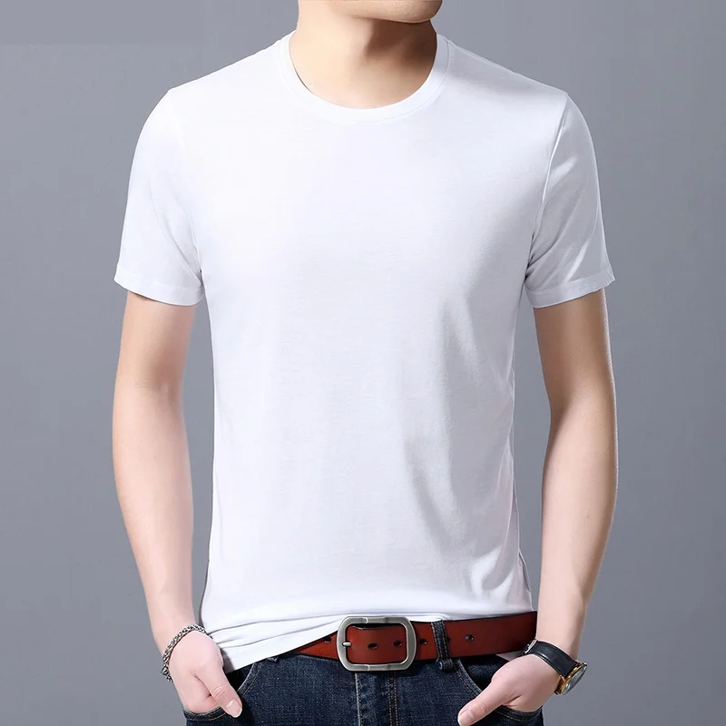 

2021 new summer half-sleeved tops tees Men cotton o-neck short-sleeved t shirt jke874